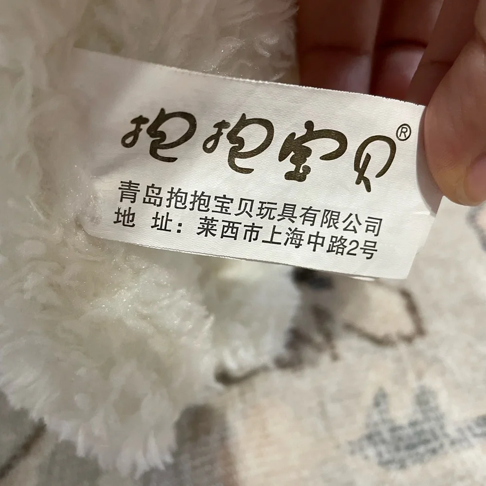 Teddy dog Bichon frise white tender, soft and realistic with scarf